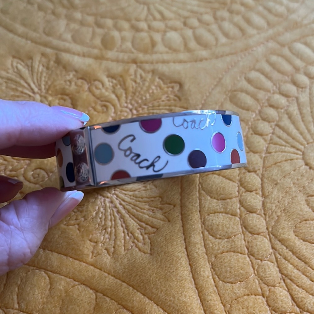 Coach polka dot slip on bangle